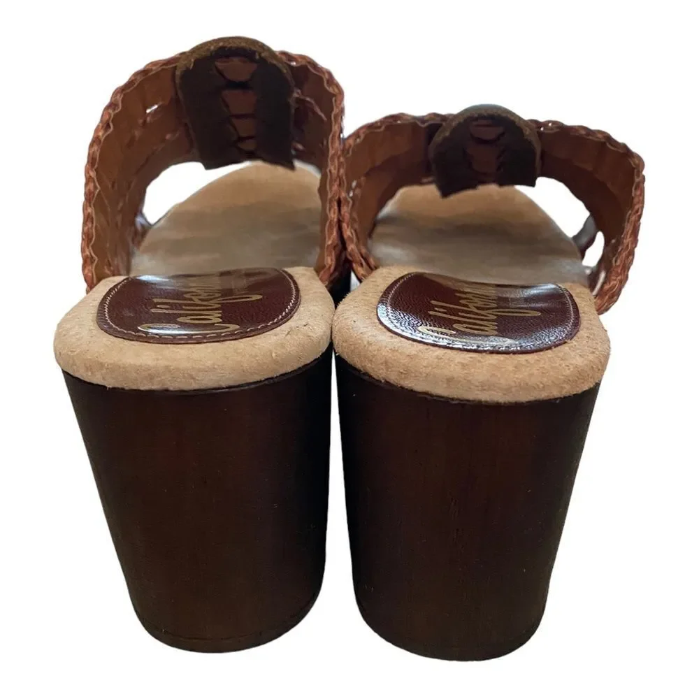 CALIFORNIANS Dawn Women's Platform Woven Heeled Slide Sandals NEW 10